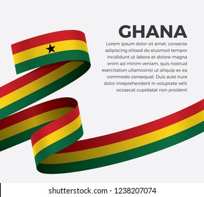 Ghana flag for decorative.Vector background