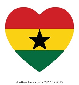 Ghana flag. Flag of Ghana in design shape