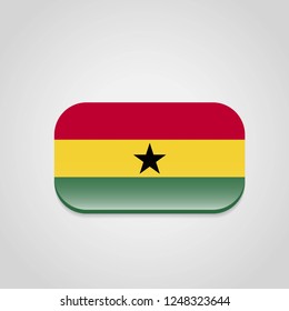 Ghana Flag Design Vector