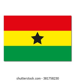 Ghana Flag Icon Button