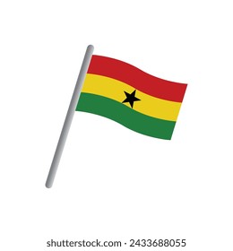 ghana flag icon vector template illustration logo design