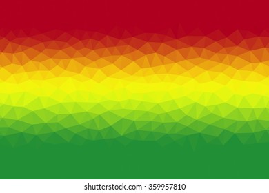 Ghana flag low poly triangular abstract background.