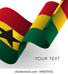 Ghana flag. Patriotic design. Vector illustration.