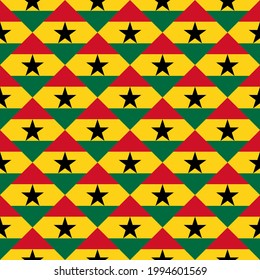 ghana flag, seamless pattern. vector background
