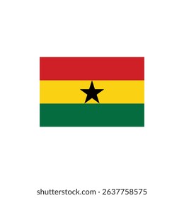 Ghana Flag Shape Vector Set