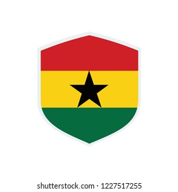 Ghana flag. Ghana shield flag.