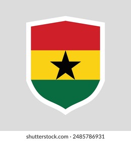 Ghana Flag Shield Shape Frame