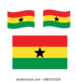 Similar Images, Stock Photos & Vectors of Ghana Flag Buttons on White ...