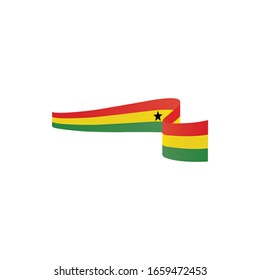 Bandera de Ghana. Vector simple. Bandera nacional de Ghana 