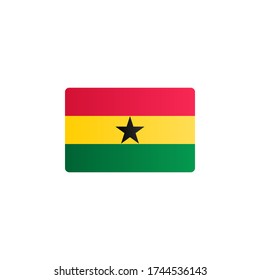 ghana flag vector. country flag isolated on white background