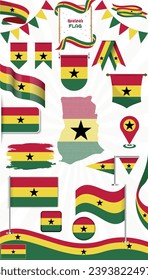 Ghana Flag Vector Design art