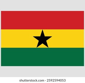 Ghana Flag Vector Design ,Ghana Country Flag