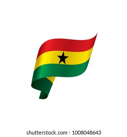 Ghana flag, vector illustration