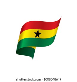 Ghana flag, vector illustration
