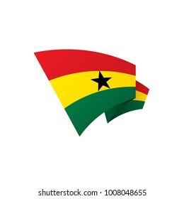 Ghana flag, vector illustration