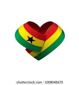 Ghana flag, vector illustration
