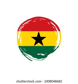 Ghana flag, vector illustration
