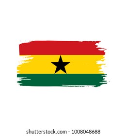 Ghana flag, vector illustration