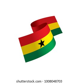 Ghana flag, vector illustration