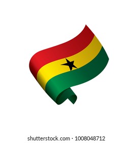 Ghana flag, vector illustration