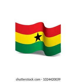Ghana flag, vector illustration