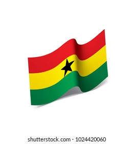 Ghana flag, vector illustration