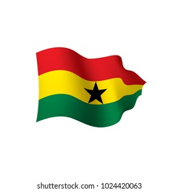 Ghana flag, vector illustration