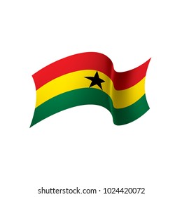 Ghana flag, vector illustration