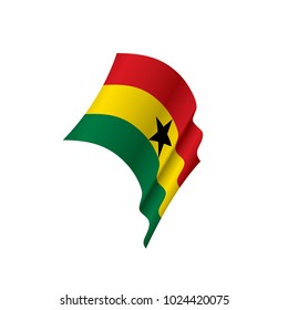 Ghana flag, vector illustration