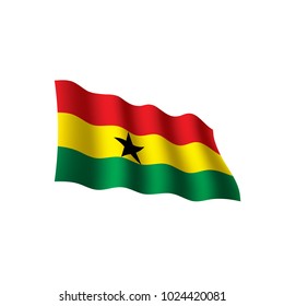 Ghana flag, vector illustration