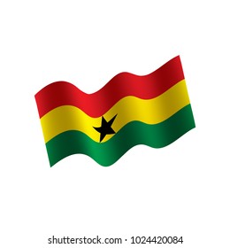Ghana flag, vector illustration