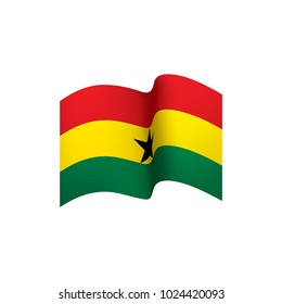 Ghana flag, vector illustration