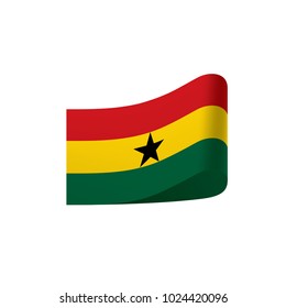 Ghana flag, vector illustration