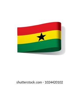 Ghana flag, vector illustration