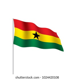 Ghana flag, vector illustration