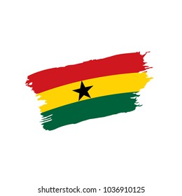 Ghana flag, vector illustration