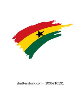 Ghana flag, vector illustration