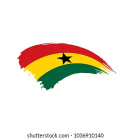 Ghana flag, vector illustration