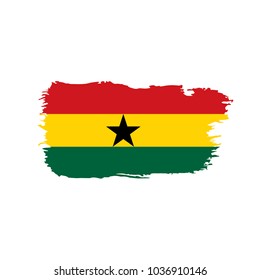 Ghana flag, vector illustration