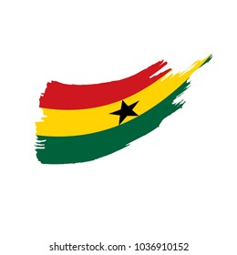 Ghana flag, vector illustration