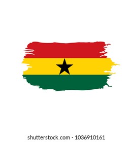 Ghana flag, vector illustration