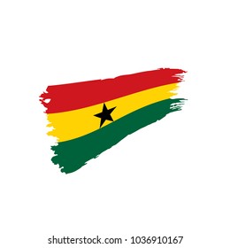 Ghana flag, vector illustration