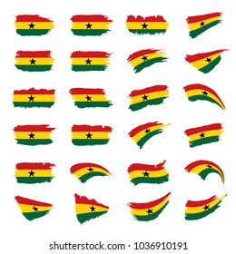 Ghana flag, vector illustration