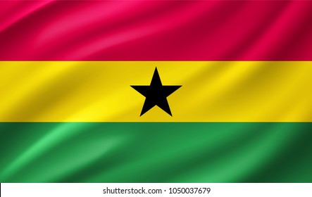 Ghana Flag in Vector Illustration