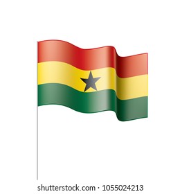 Ghana flag, vector illustration