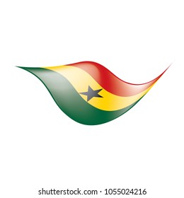 Ghana flag, vector illustration