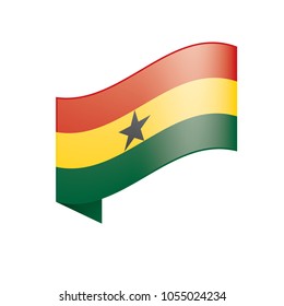 Ghana flag, vector illustration