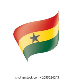 Ghana flag, vector illustration