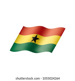 Ghana flag, vector illustration