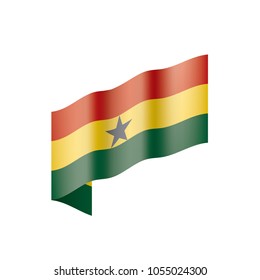 Ghana flag, vector illustration